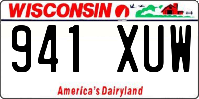 WI license plate 941XUW