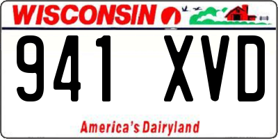 WI license plate 941XVD