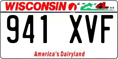 WI license plate 941XVF
