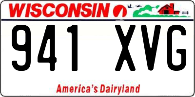 WI license plate 941XVG