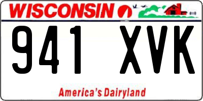 WI license plate 941XVK