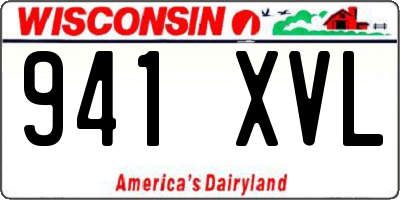 WI license plate 941XVL