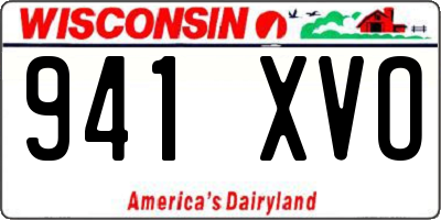 WI license plate 941XVO