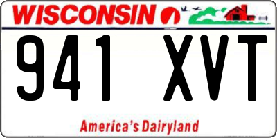 WI license plate 941XVT