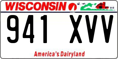 WI license plate 941XVV