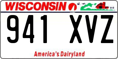 WI license plate 941XVZ