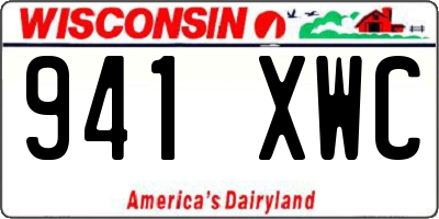 WI license plate 941XWC