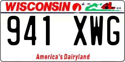 WI license plate 941XWG