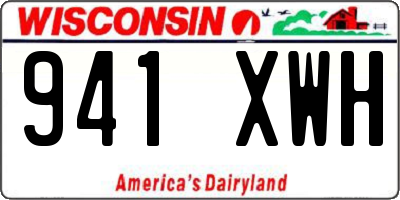 WI license plate 941XWH