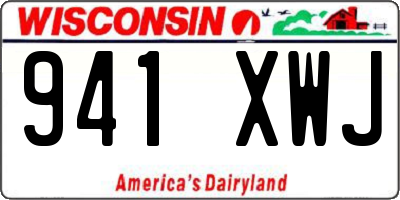 WI license plate 941XWJ