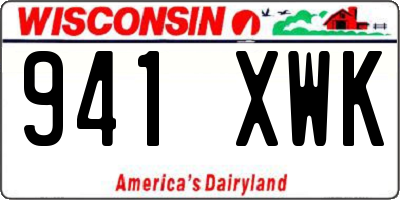WI license plate 941XWK