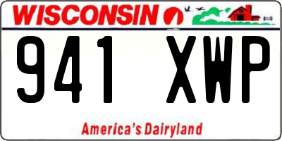 WI license plate 941XWP