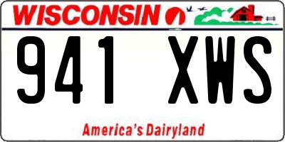 WI license plate 941XWS