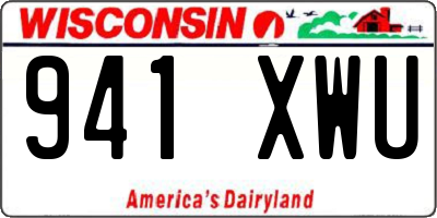 WI license plate 941XWU