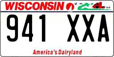 WI license plate 941XXA