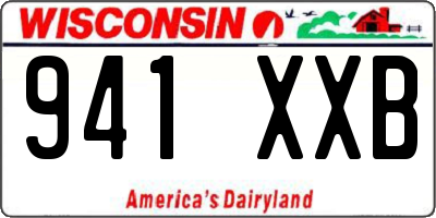 WI license plate 941XXB
