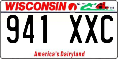 WI license plate 941XXC