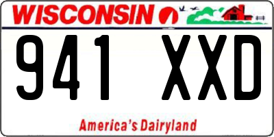WI license plate 941XXD