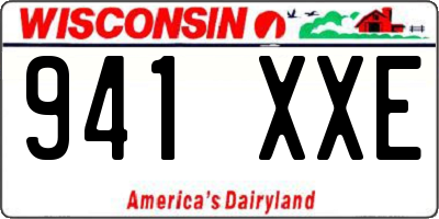 WI license plate 941XXE