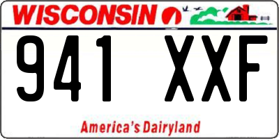 WI license plate 941XXF