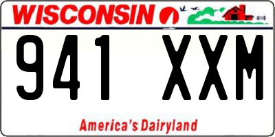 WI license plate 941XXM