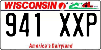WI license plate 941XXP