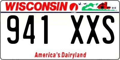 WI license plate 941XXS