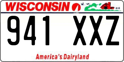WI license plate 941XXZ
