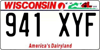 WI license plate 941XYF