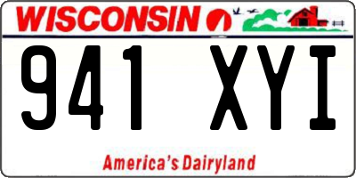 WI license plate 941XYI