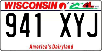 WI license plate 941XYJ