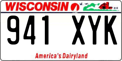 WI license plate 941XYK