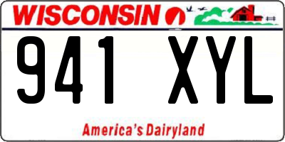 WI license plate 941XYL