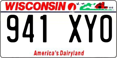 WI license plate 941XYO