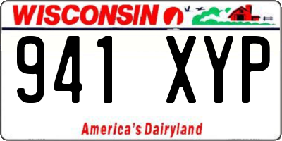 WI license plate 941XYP