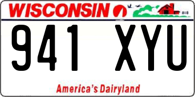 WI license plate 941XYU