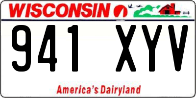 WI license plate 941XYV