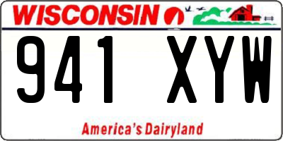 WI license plate 941XYW