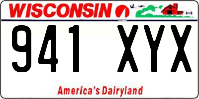 WI license plate 941XYX