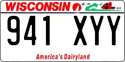 WI license plate 941XYY