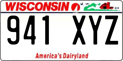 WI license plate 941XYZ