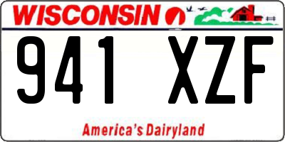 WI license plate 941XZF