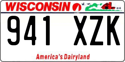 WI license plate 941XZK