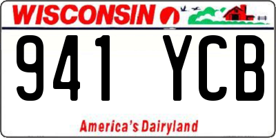 WI license plate 941YCB