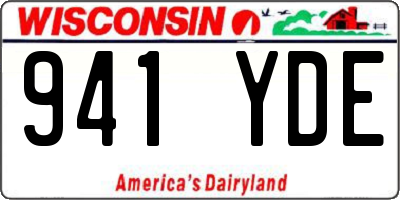 WI license plate 941YDE
