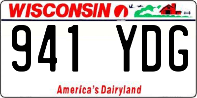 WI license plate 941YDG