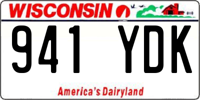 WI license plate 941YDK