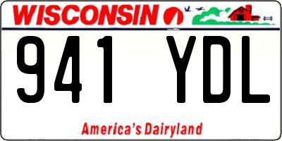 WI license plate 941YDL