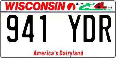 WI license plate 941YDR