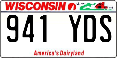 WI license plate 941YDS